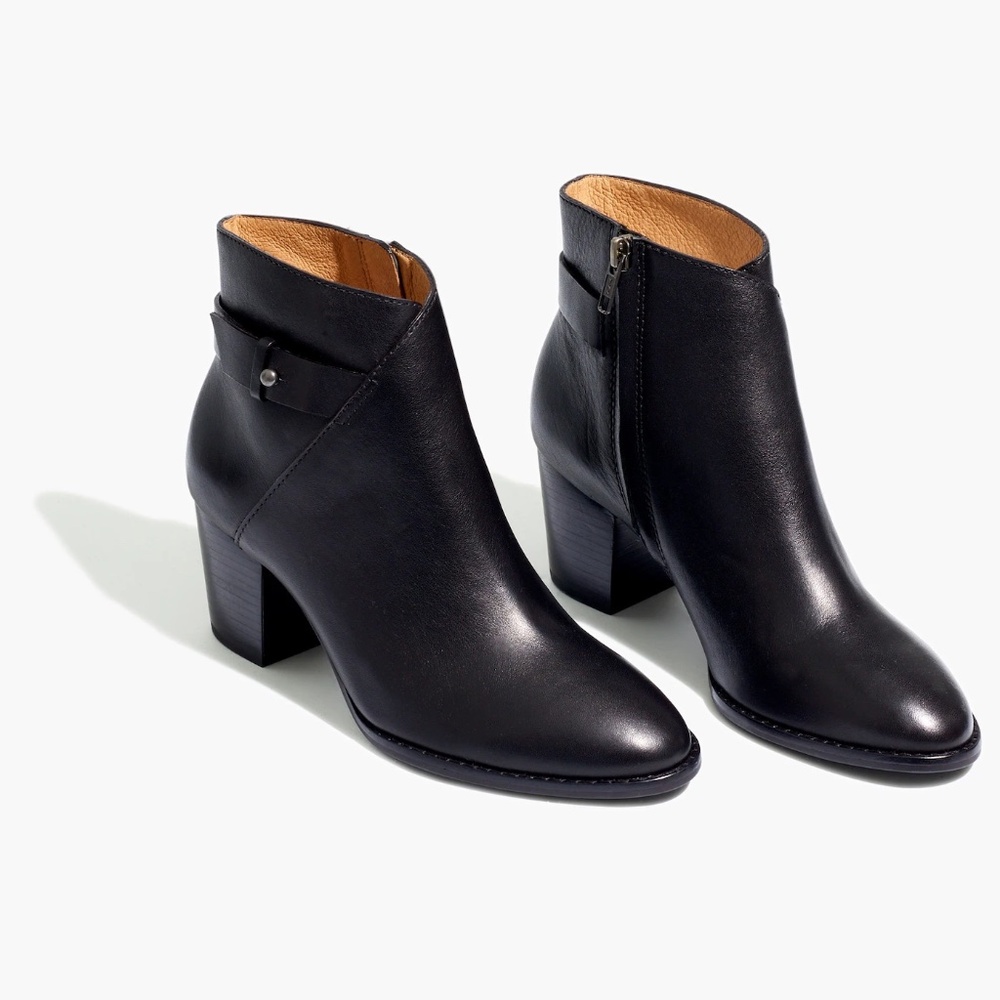 Madewell Kelci black leather boots size 9